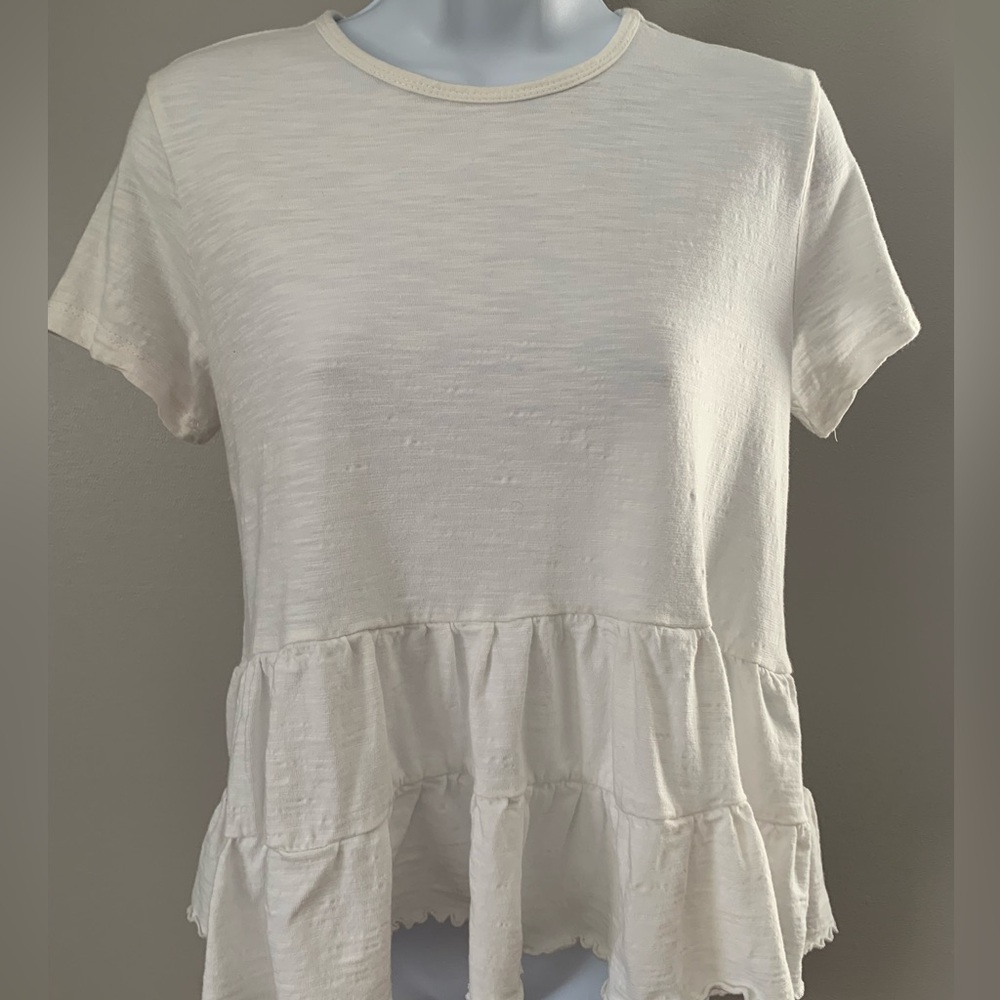 Forever 21 Ruffled Short Sleeve T-Shirt